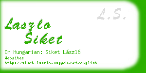 laszlo siket business card